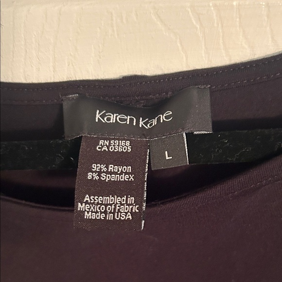 Karen Kane Black Tie-Front Blouse - Picture 2 of 4